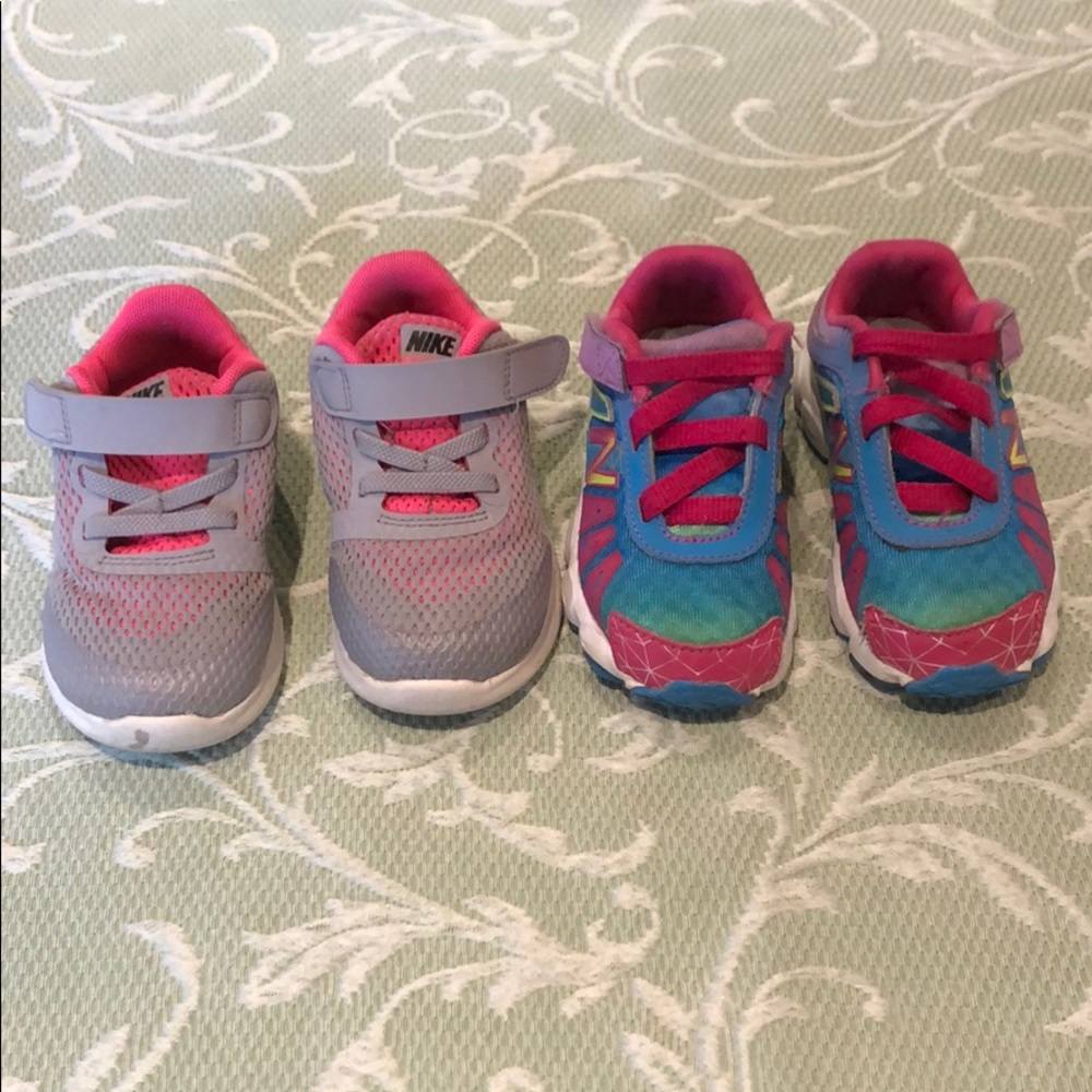 Nike and New Balance Kids Size 7 Shoes